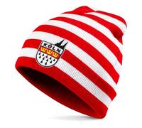 DPKOW Gorro Colonia, rojo y blanco, accesorios para disfraces de carnaval, gorro de invierno unisex cálido punto elástico y suave.