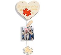 DPKOW Idee Regalo per San Valentino Lui Lei, Parete Cornice Foto di Cuore Puzzle per Regali Coppia, Portafoto Appendere Cuore San Valentino Gadget Addobbi Regalo per Fidanzato Fidanzata Anniversario
