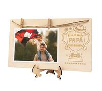 DPKOW Papá Regalo Dia del Padre Original, Marco de Fotos Día del Padre Papa Marco Fotos con Pinzas para Padre Regalo Cumpleaños Navidad, Marco Foto el Mejor Papá del Mundo Regalo