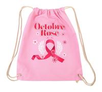 DPKOW Tissu Sac à dos Octobre Rose Sac de Gym Sport Gymnastique Sac pour Sensibilisation au Cancer du Sein Octobre Rose cadeau Accessoires Déguisement, Poche avec Cordon Serrage