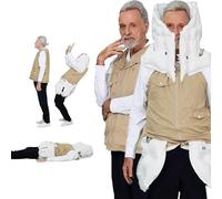 DPLXFPP Chaleco Anticaídas para Personas Mayores, con Detección Automática De Caídas Y Protección Integral 320°, para Mayor Seguridad Y Prevención Caídas 3XL-MaleKhaki