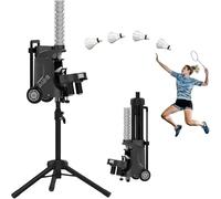 DPLXFPP Máquina Bádminton Lanzador Automático Volantes, Alimentador Pelotas Portátil para Entrenamiento Individual, Velocidad, Frecuencia Y Posición Ajustables para Entrenamiento Individual Eficaz