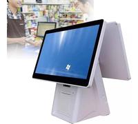 DPLXFPP Monitor Caja Registradora con Pantalla Táctil 15,6 Pulgadas para Sistemas Pos, Caja Registradora Profesional Inteligente Todo En Uno con Impresora De 58 Mm Incorporada Dualscreen