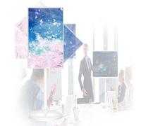 DPLXQPP Smart TV Portátil con Soporte,24/27" Pulgadas,Android con Pantalla Táctil,Autónoma E Inalámbrica,para La Mujer Moderna,Mamá,para Cocina,Dormitorio 27Inches-8/128GB