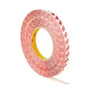 Dpm tapes - Cinta adhesiva de doble cara GPT PET: fuerte adherencia, se adhiere a superficies difíciles. Grosor 0,21 mm, resistente hasta 150 °C, resistencia UV ex 9088- (12 mm x 50 m)