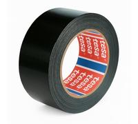 Dpm tapes - tesa 4615 PCR Cinta Americana de Tela Multiusos para Fijar, Agrupar, Marcar y Sellar, Negra, 50 mm x 50 m