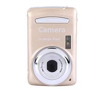 Dpofirs 30 FPS Cámara Digital de Video para Fotografía, 16X Zoom Mini Cámara Digital con 2.4 Pulgadas Pantalla de Alta Resolución, Admite 1280 * 720P Video, Función de Visión Nocturna(Dorado)