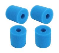 Dpofirs 4 cartuchos de esponja de filtro de piscina tipo A, cartucho de espuma de filtro de piscina para Intex, cartuchos de filtro lavables reutilizables esponja para bomba de piscina