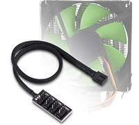 Dpofirs 4 Pines Cable Divisor de Alimentación para Ventilador de Carcasa PC, Buje Divisor PWM de 4 Vías, HUB de Ventilador de 4 Puertos para CPU de Ordenadores, Extensor de Cable de 4 Pines