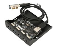 Dpofirs 4 Puertos PCIE a USB 3.0 Panel Frontal de PC, Bahía de Panel Frontal de 5 Gbps para Wins XP 32 64, Wins7 32 64, Wins 8, Wins8.1, Wins10, USB3.0x4, PCIEx1
