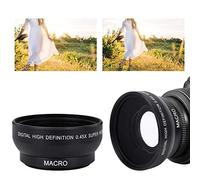 Dpofirs 49mm 0.45X Lente de Gran Angular para Cámaras, 62 mm Rosca Frontal para Filtro, Lente Óptico Universal de Alta Definición para Cámaras con Rosca de Lente de 49mm, Accesorios de Fotografía
