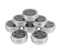 Dpofirs 8 Uds. de Astillas de Madera Natural para Ahumador, Astillas de Madera para Fumar Whisky, Madera de Manzano, Pacana, Roble, Cereza, Melocotón, Pera, Pacana para Bebidas Ahumadas