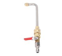 Dpofirs Ajuste del Limpiador de Canalones con Lavadora a Presión, Varita de Extensión de Lavadora a Presión Curva con Conector de 1/4 de Pulgada, Válvula de Bola (forma de U)
