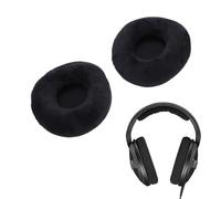 Dpofirs Almohadillas para la Oreja de Espuma con Terciopelo - Cojines de Reemplazo de 75 Mm de Reemplazo para Auriculares ATH S200BT, SJ33, ESW9, ESW10, ES10 Auriculares (Black)