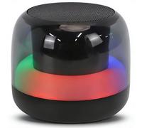 Dpofirs Altavoz Bluetooth Portátil, Emparejamiento Estéreo Inalámbrico Verdadero y Luces RGB, Diseño Compacto, Compatible con Tarjeta TF y Reproducción USB, para Interiores Exteriores (Black)