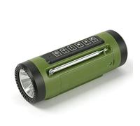 Dpofirs Altavoz Bluetooth Portátil Inalámbrico y Linterna, a Prueba de Agua para Montar, Acampar, Al Aire Libre (Green)