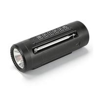 Dpofirs Altavoz Bluetooth Portátil Inalámbrico y Linterna, a Prueba de Agua para Montar, Acampar, Al Aire Libre (Black)