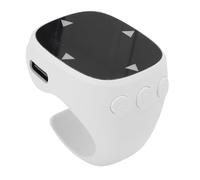 Dpofirs Anillo de Desplazamiento, Anillo de Control Remoto Bluetooth con Panel Táctil para Cámara de Tableta de Teléfono, Volteador de Página Inalámbrico para Leer Fotos y Vídeos (White)