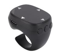 Dpofirs Anillo de Desplazamiento, Anillo de Control Remoto Bluetooth con Panel Táctil para Cámara de Tableta de Teléfono, Volteador de Página Inalámbrico para Leer Fotos y Vídeos (Black)
