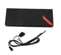 Dpofirs ARGB y PWM Hub de 10 Puertos para ARGB Ventiladores, ARGB Tiras Luz, Magnética Backplane 5V 3PIN ARGB Caso Fan Hub Adaptador