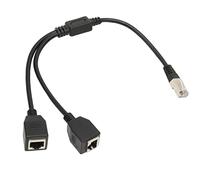 Dpofirs Cable Divisor Ethernet RJ45 Transmisión Rápida Estable 1 Puerto Macho a 2 Hembra para Compartir Material de Conexión a Internet de Alta Velocidad PVC