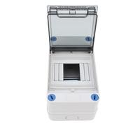 Dpofirs Caja de Distribución a Prueba de Agua de 4 Vías Seguridad Mejorada para Disyuntor Exterior para Conexión de Panel Solar ABS, PC Azul