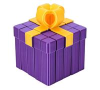 Dpofirs Caja de Regalo Molesta, Caja de Broma Presente, Novedosa, Rompecabezas para Desmontar, Sorpresa Divertida para Oficinas, Hogares, Halloween, Acción de Gracias, Navidad (Púrpura y Oro