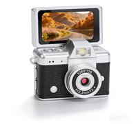 Dpofirs Cámara con Llavero, Mini Cámara Digital con Vídeo 1080P, Foto de 48 MP, Videocámara Portátil con Pantalla Abatible de 1,47 Pulgadas para Selfies, Viajes, Vlog (Black)