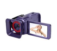 Dpofirs Cámara de Video 4K 64MP Camcorder, Cámara de Vlogging de Zoom Digital 18x para Youtube, Pantalla de 3 ", para Viajes, Grabaciones Escolares, Agujero Roscado de 1/4 Pulgadas (Purple)