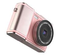 Dpofirs Cámara Digital 4K para Fotografía, Cámara Vlog con Enfoque Automático y Zoom de 18X con Pantalla Abatible de 180° de 3 Pulgadas, Videocámara Portátil Antivibración para Viajes (Pink)