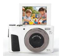 Dpofirs Cámara Digital 4K para Fotografía, Cámara Vlogging de 54MP con Pantalla Abatible de 2,88", Cámaras 4K, Cámaras Compactas Antivibración para Apuntar y Disparar