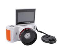 Dpofirs Cámara Digital 4K para Fotografía, Cámaras de Vlogueo Digitales de 64 MP, con Pantalla Giratoria de 3 Pulgadas y 180 Grados, Zoom Digital de 18X, Cámara Compacta WiFi con Enfoque (White)