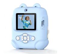 Dpofirs Cámara para Niños Impresión Instantánea, Cámaras Instantáneas para Niños 48MP 1080P Que Imprimen Fotos, Cámara Digital con Videos 1080P, Mp3 (Blue)