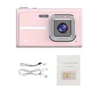 Dpofirs Cámara Vlog 1080P Filtros Creativos Compactos Cámara Digital con Enfoque Automático para Niños y Principiantes, Portátil con Pantalla IPS de Larga Duración para la Vida en el Campus (Rosáceo)