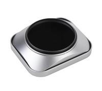 Dpofirs Capucha de Lente de Cámara, Capucha contra el Resplandor Cuadrada W Compatibilidad con Flash, Protección de Arañazos de Aleación de Aluminio Preciso (Silver #23)