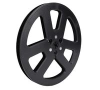 Dpofirs Carrete de Recogida de 7 Pulgadas, Alta Dureza, 6 Orificios, Brida Nab, Carrete de Cinta Vacía para Ingenieros de, Material ABS (Black)