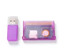 Dpofirs Cartucho de Juego para SP/IDS/GBA/GBMSP, Tarjeta de Cartucho Flash con Lector de Tarjetas (Negro Transparente)