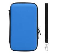 Dpofirs Caso Duro Eva para Nuevo 2DS XL & 3DS | 6.8x3.9x1.6in a Prueba de Agua PU, 8 Ranuras de Juego y Bolsillo de Malla con Correa de Muñeca (Blue)