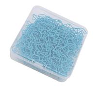 Dpofirs Clips de Papel con Forma de Caballo, Lindos Clips Marcapáginas de Metal de Hierro con Caja de Almacenamiento Transparente para Organización de álbumes de Recortes de Oficina (cielo azul)