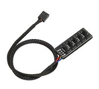 Dpofirs Concentrador de Ventilador PWM, 2 uds. Concentrador de Ventilador PWM 5 Vías 4 Pines 13,8 Pulgadas Longitud del Cable Cable Adaptador de Ventilador de PC Ampliamente Compatible