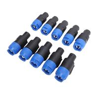 Dpofirs Conector para Altavoz de Audio, Conector Speakon NL4FC con Bloqueo Giratorio de 4 Polos con Contactos a Prueba de Tacto para Altavoces de Audio de Alta Potencia, Amplificador y (10PCS)