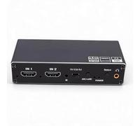Dpofirs Conmutador HDMI 2.0 ARC 2 en 1 Salida, Extractor de Sonido de Interfaz Multimedia HD 4K 60 Hz, Selector de Conmutación Automática HDCP con Indicador LED para HDTV