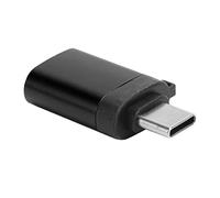 Dpofirs Convertidor de Adaptador USB3.0 Hembra a Tipo C para Teléfono Inteligente Portátil, Cabezal Elástico OTG sin Cadena, Estructura Estable, Excelente Rendimiento (Negro sin Cadena)