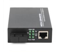 Dpofirs Convertidor de Conmutador Ethernet, Convertidor de Medios de Transceptor de Fibra Ethernet, 850nm 1000Mbps SC 2 Transmisor-Receptor 100-240V de Ethernet de la Fibra de la (Enchufe de la UE)