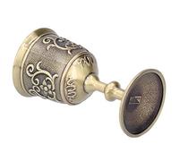 Dpofirs Copa de Vino de Bronce, Copa Vintage en Relieve, Cáliz Real Europeo con Diseño Retro para Whisky, Fiesta, Decoración de Bar en Casa (Grande)