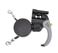 Dpofirs Correa Doble Retráctil para Perros, Correa Extensible Multifuncional para Dos Mascotas con Luz Nocturna de Alto Brillo para Caminar y Actividades Al Aire Libre