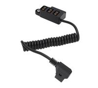Dpofirs D Tap Cable Divisor, 3 Puertos D Cable de Alimentación del Bosque Divisor de 3 Puertos con Pantalla Digital LED, Cable de Extensión con Conector Actualizado para la Batería de