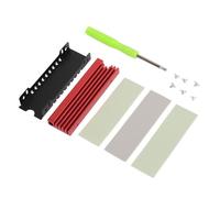 Dpofirs Disipador de Calor SSD M.2 NVME 2280, Refrigeración de Doble Lado, Fácil de Instalar, Mano de Obra Fina, para PC, para, paraSlim (Rojo)