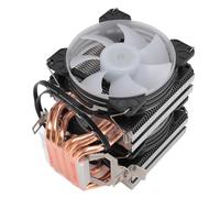 Dpofirs Enfriador de Aire de CPU, Torre Dual 90 Mm 12V DC 4PIN 48CFM RGB -LUCHA 6 Calefacción de Neumáticos para la Computadora CPU Enroler con Ventiladores Dobles para LGA115X 1366 775 1200