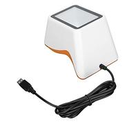 Dpofirs Escáner de Código de Barras de Escritorio 2D 1D, Plataforma de Manos Libres con Cable USB Lector de Código de Barras Automático para el Mercado Minorista Pantalla de Teléfono de